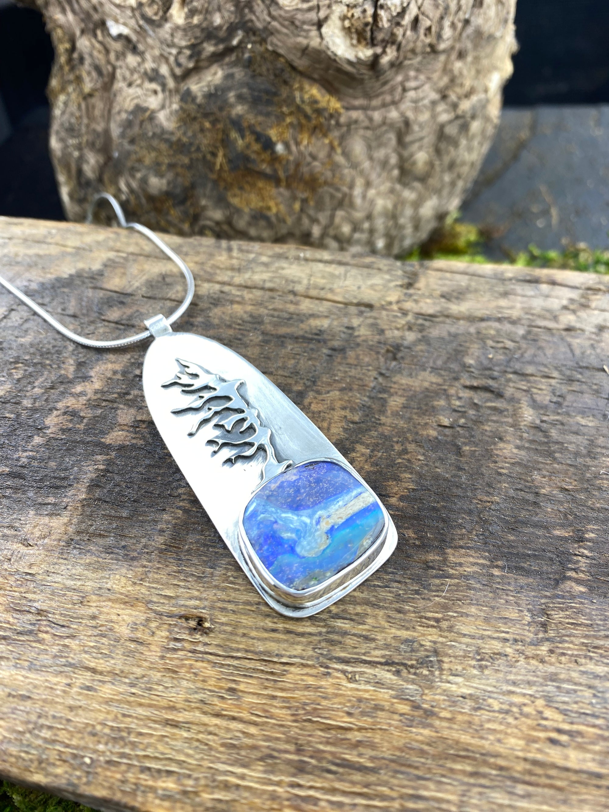 Windswept Georgian Bay with Boulder Opal Pendant