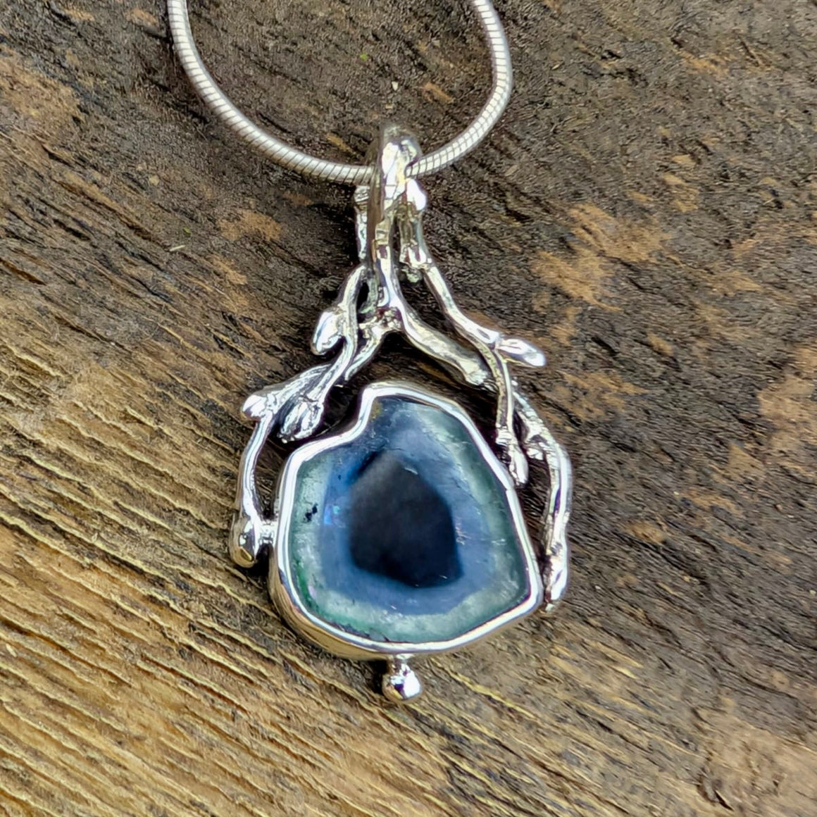 Blue Indicolite Woodland Tourmaline Pendant