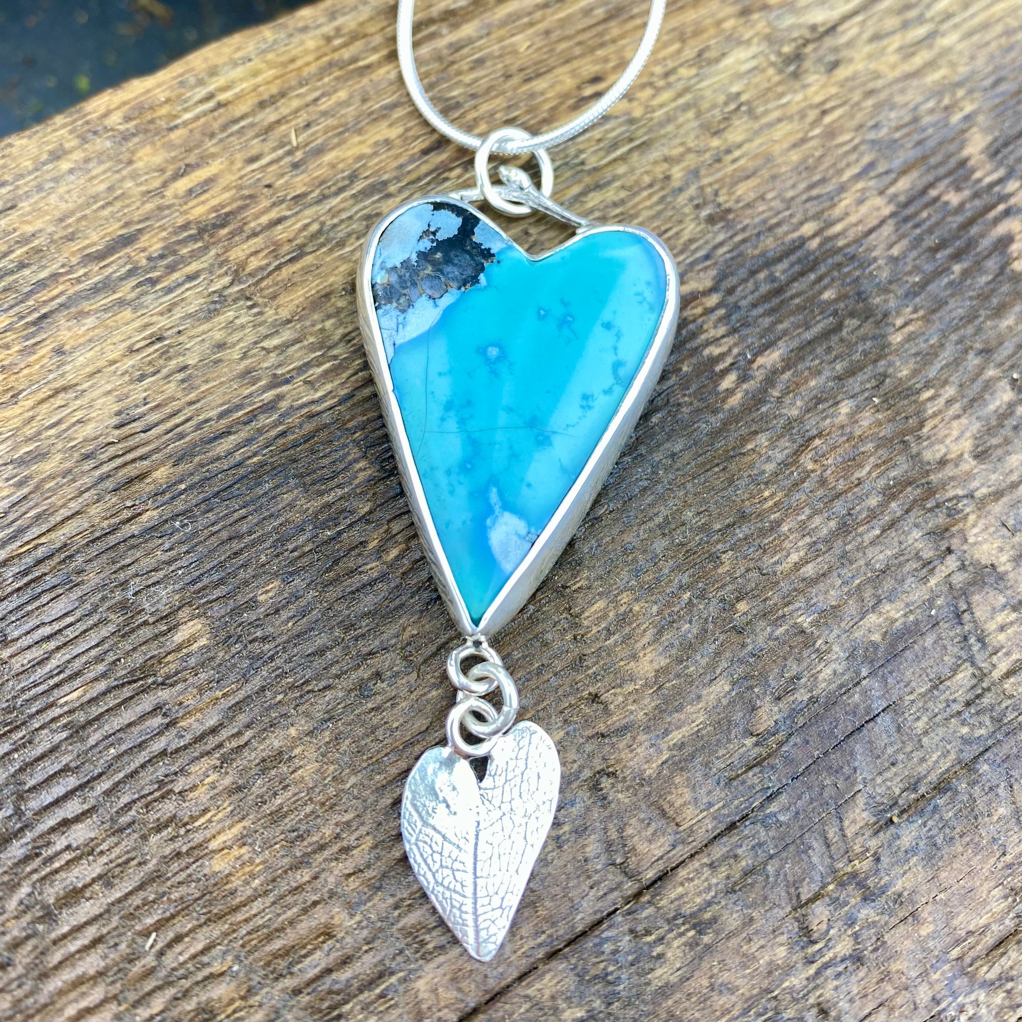 Speak from the Heart long Turquoise Pendant