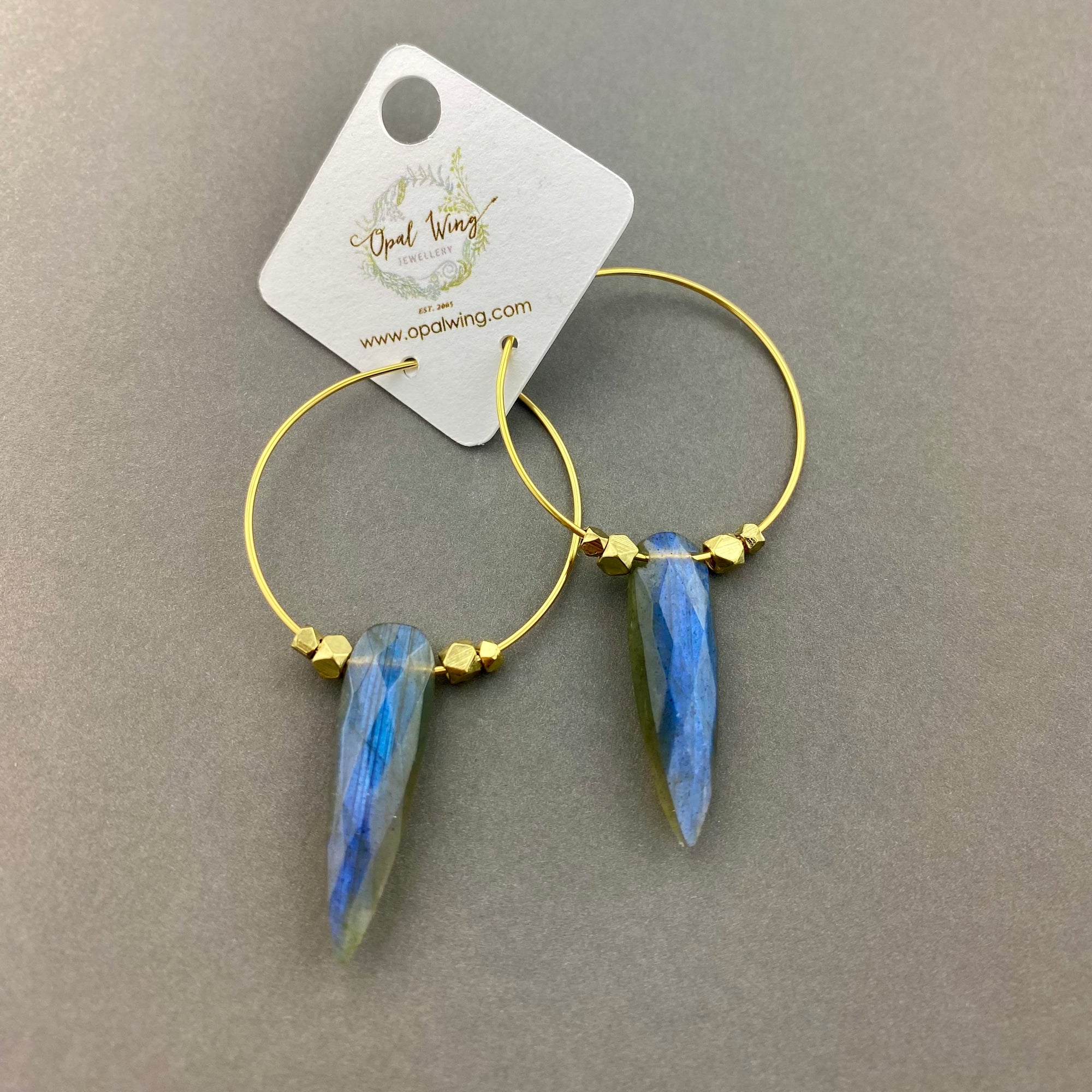 Gold Filled *Selene* earrings with AAA Labradorite