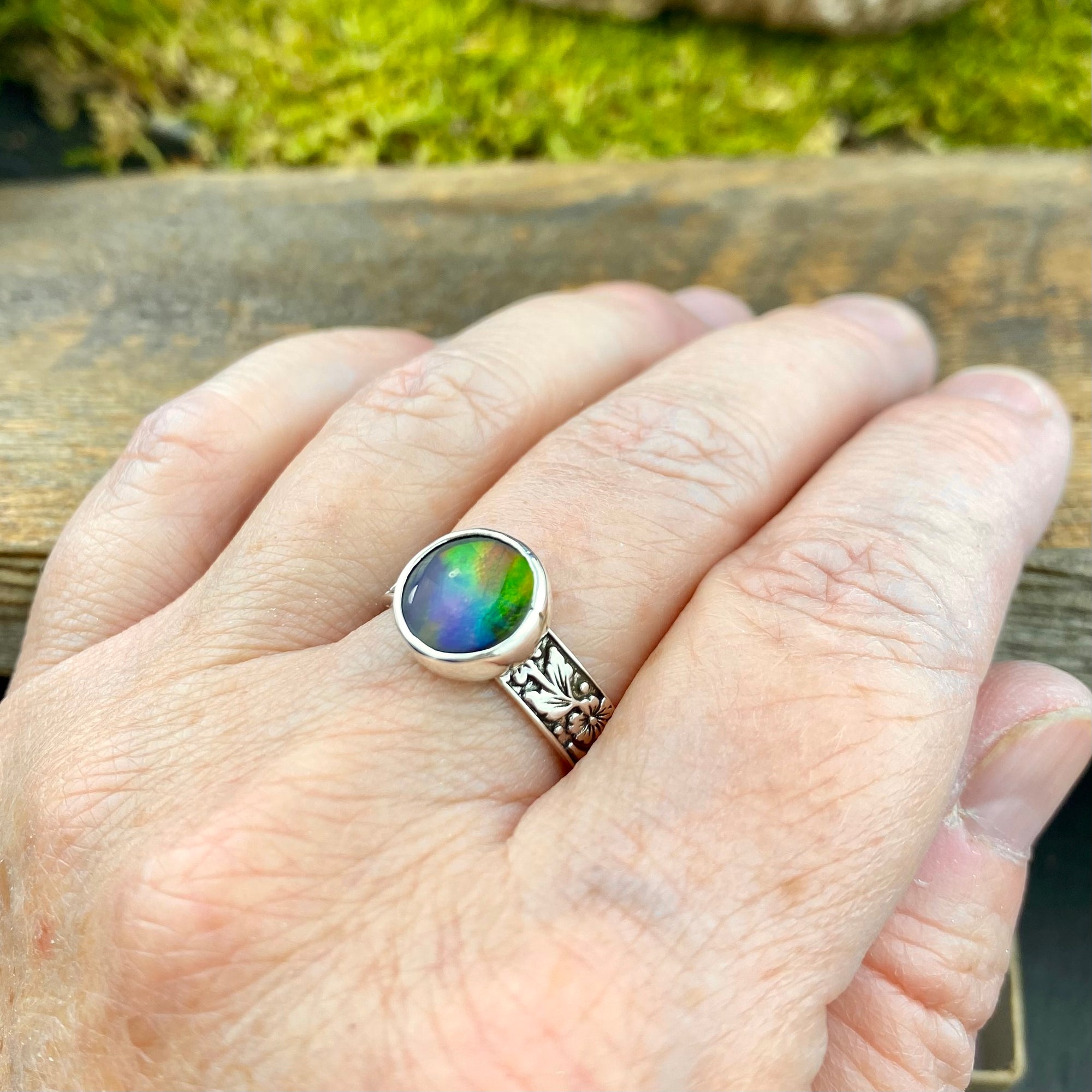 Ammolite abundance ring