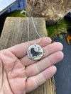 Crow Medicine Pendant in Silver