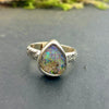 Sparkly Pipe crystal Boulder Ring