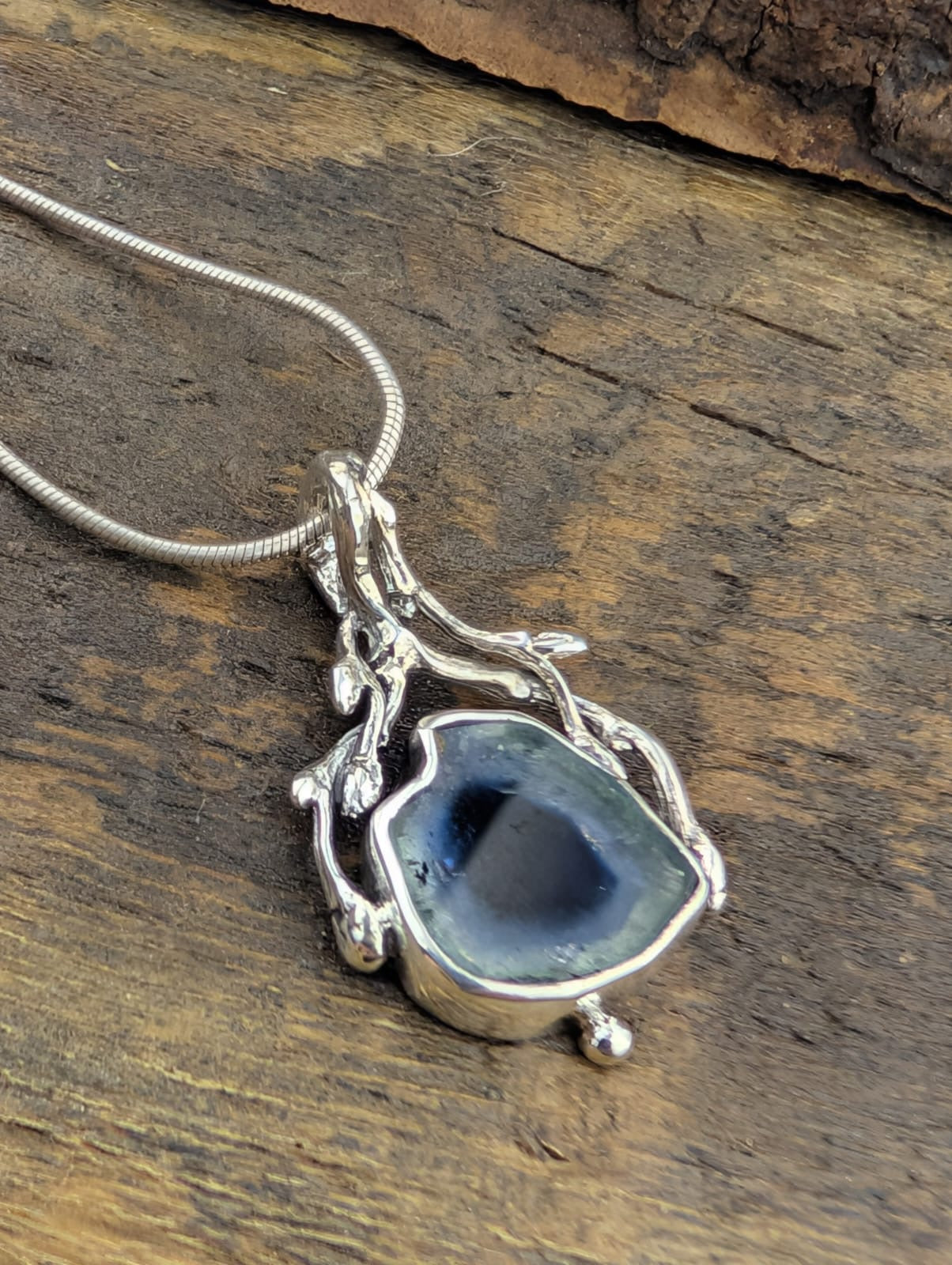 Blue Indicolite Woodland Tourmaline Pendant