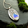 Deep Purple Fire Opal Midnight Pendant