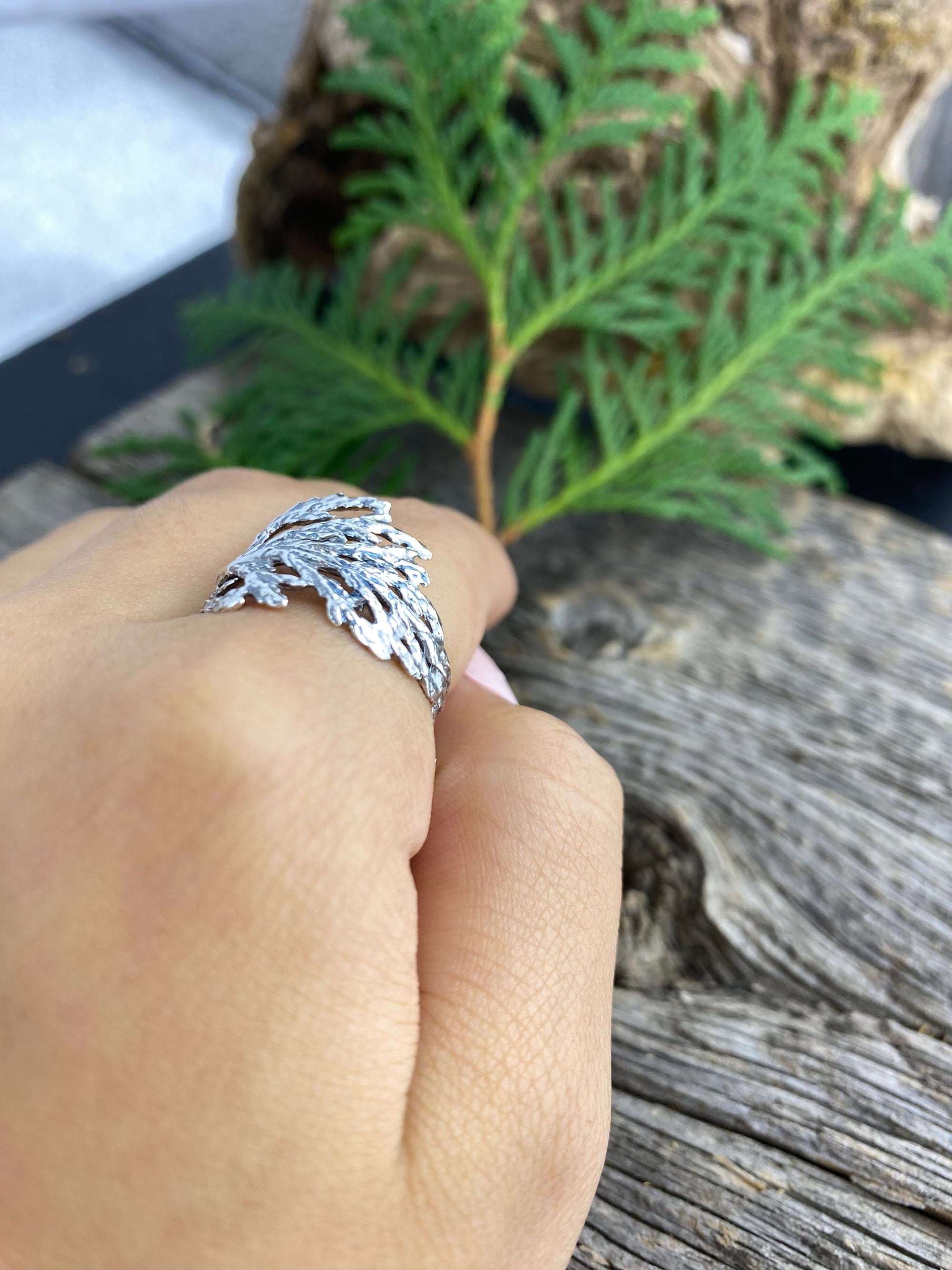 Cedar Branch Ring Wide