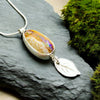 Wild Rose Pendant with Mexican Fire Opal