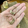 Turkey tail Earrings in Bronze