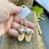 Owl Porcelain earrings with Opal