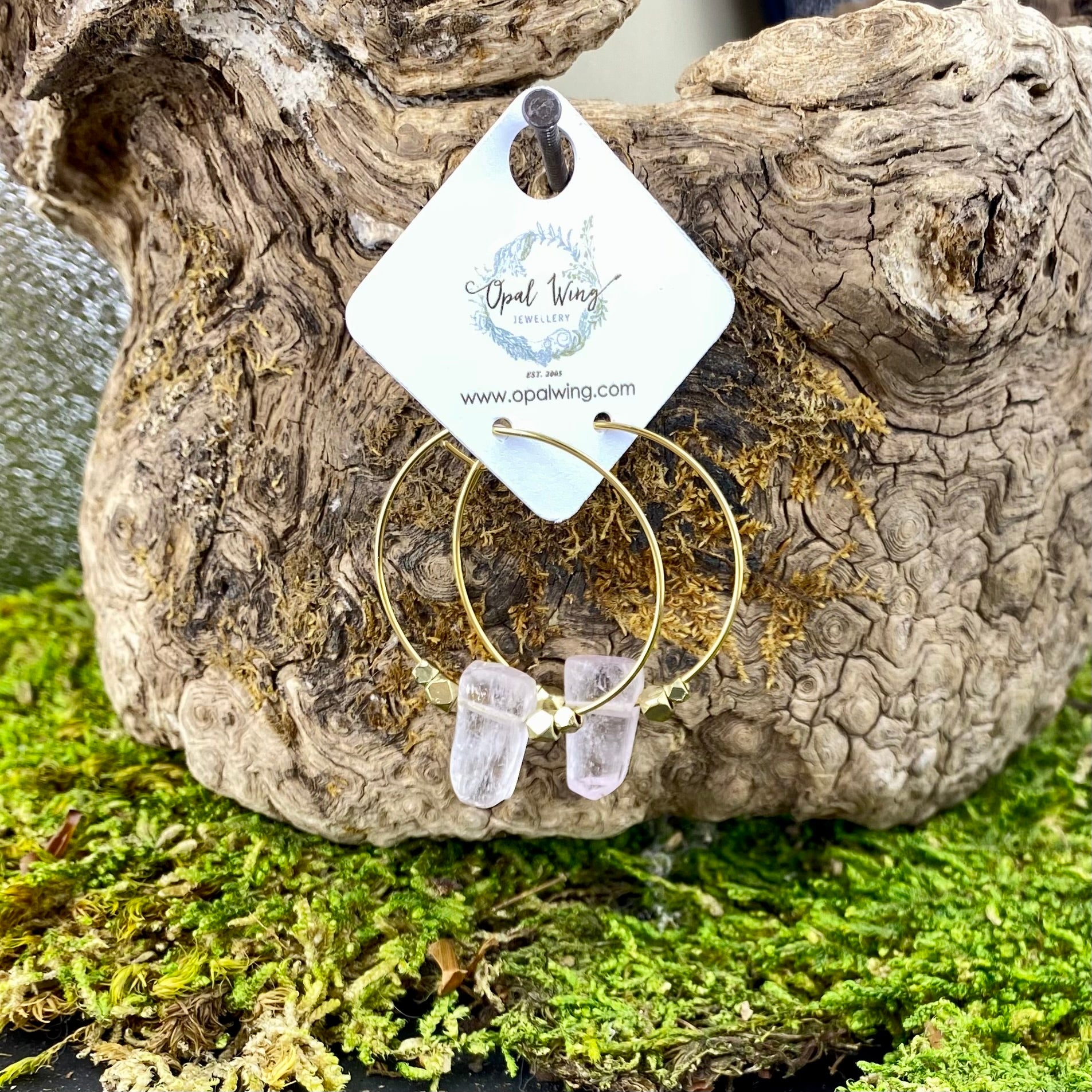 Gold Filled *Selene* earrings with Kunzite