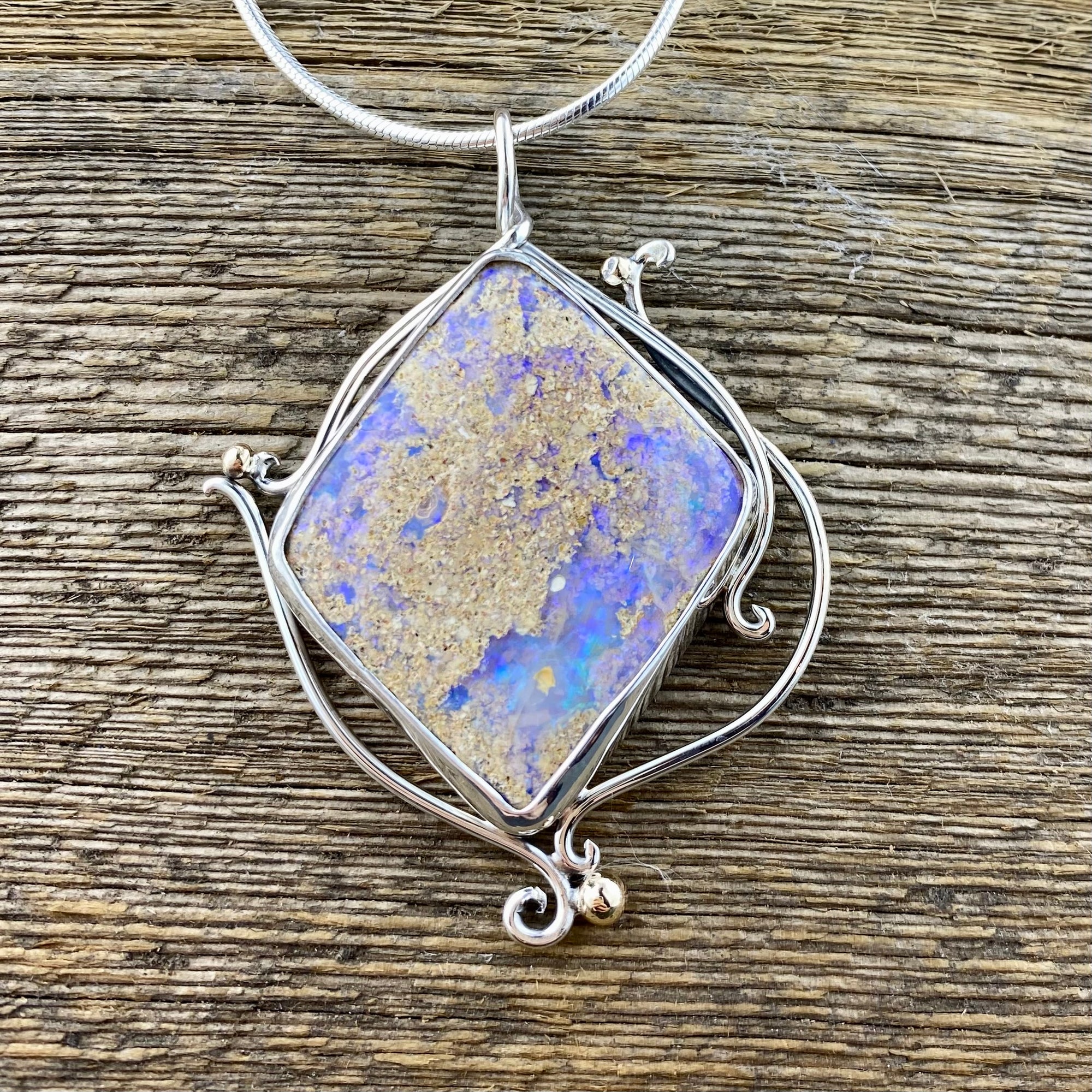 Purple Pipe Opal Flow Pendant