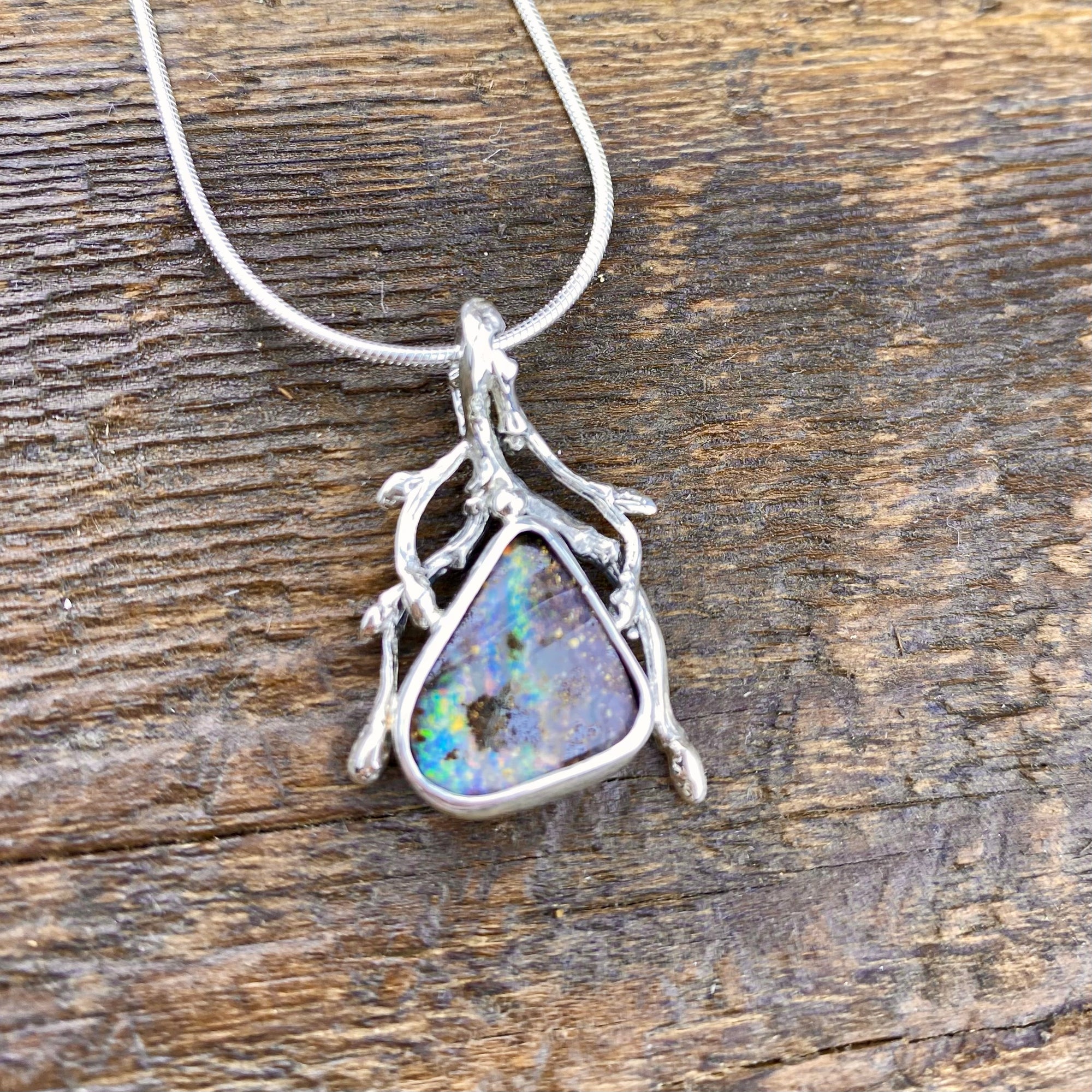 Woodland Boulder Opal Pendant