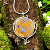 Beautiful purple Boulder Opal Earth Pendant