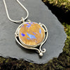 Beautiful purple Boulder Opal Earth Pendant