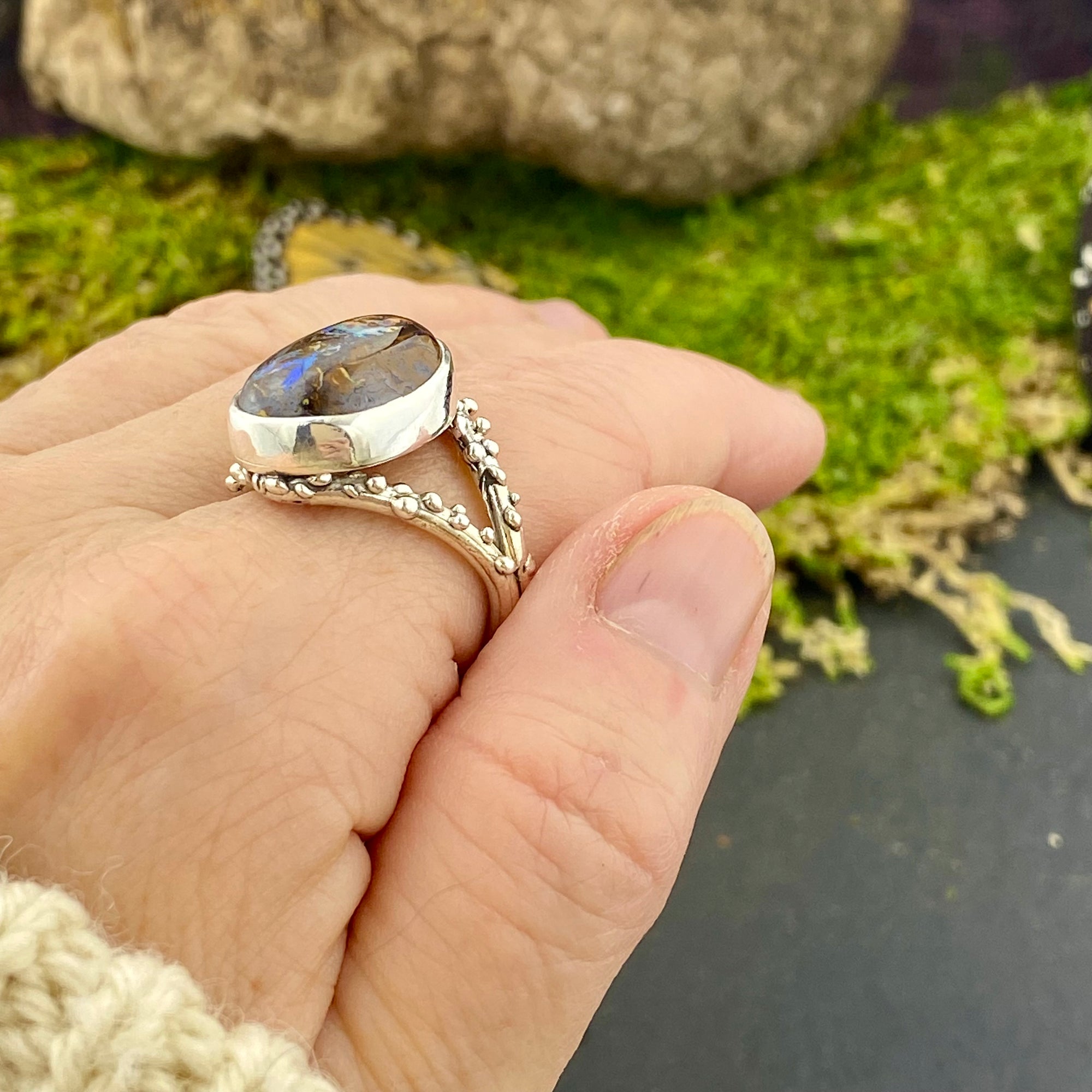 Yowah Opal Sea mist Ring