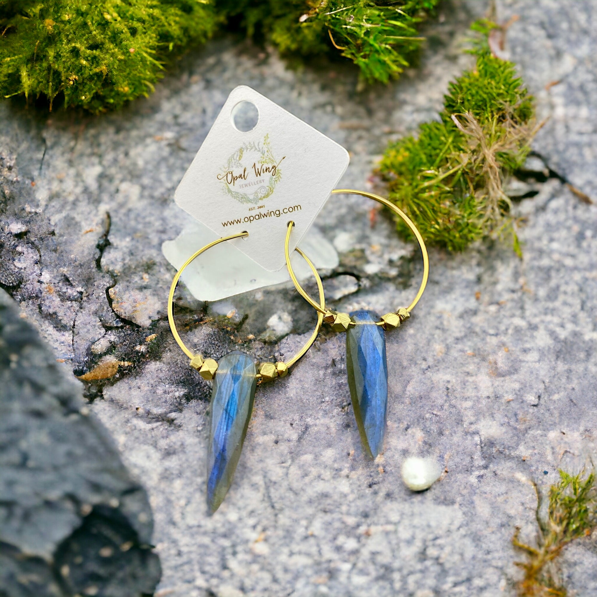 Gold Filled *Selene* earrings with AAA Labradorite