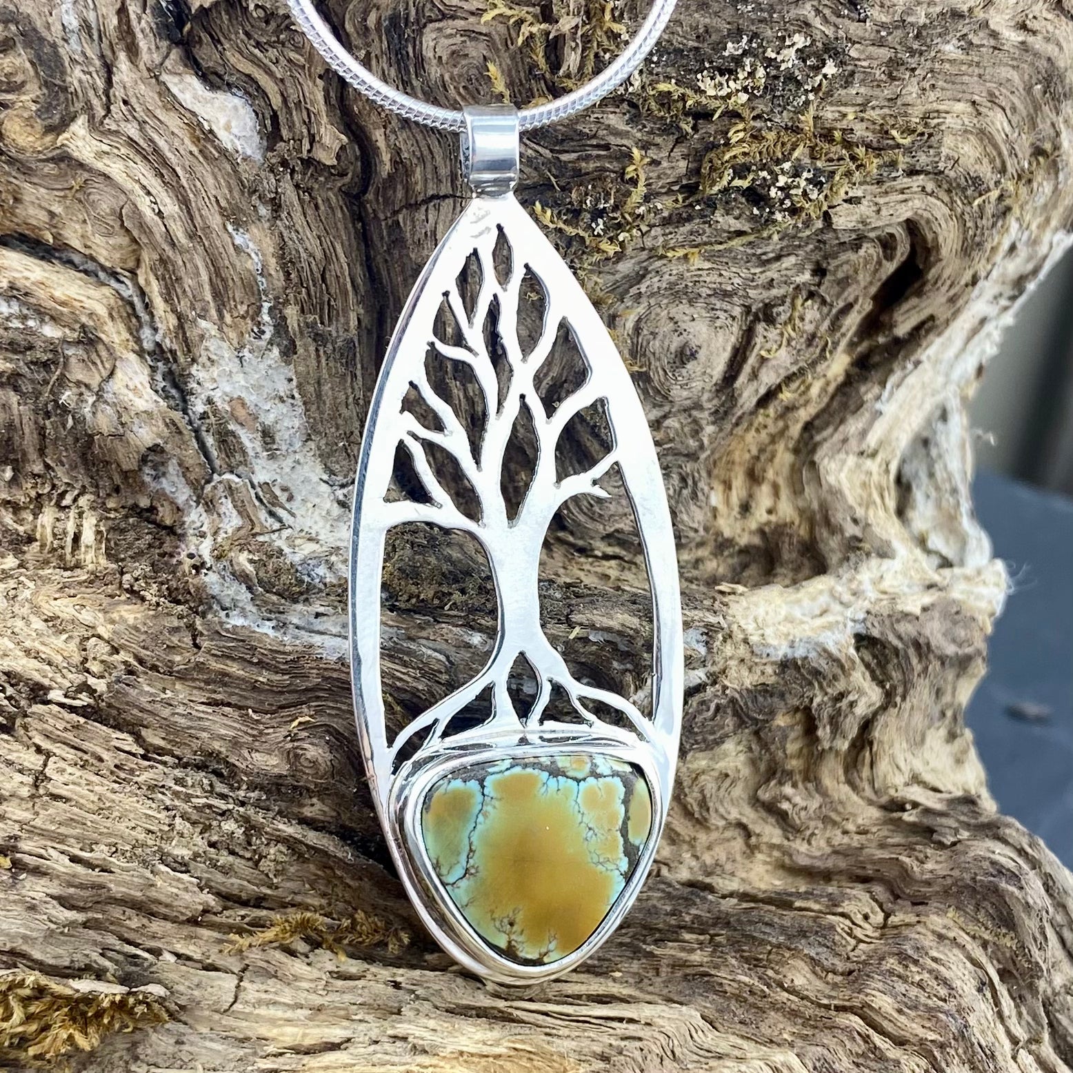 Tree of 2025 life turquoise necklace