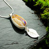 Wild Rose Pendant with Mexican Fire Opal