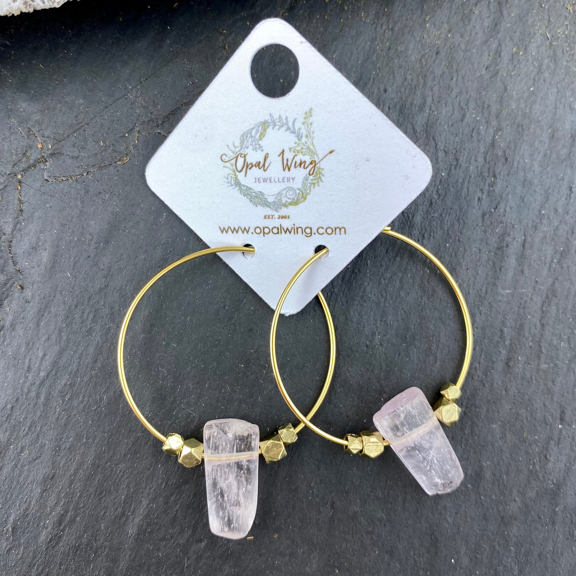 Gold Filled *Selene* earrings with Kunzite