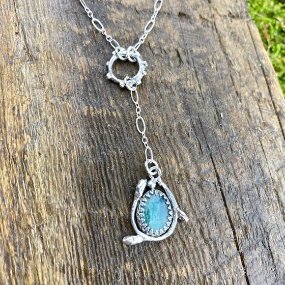 stunning Teal Kyanite Priestess pendant