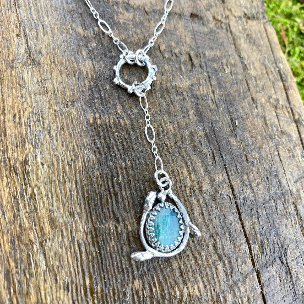 stunning Teal Kyanite Priestess pendant