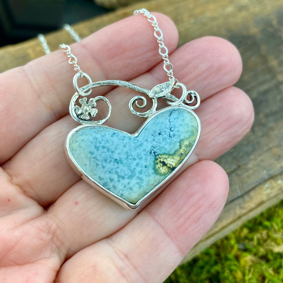 Speak from the Heart Turquoise Pendant - Opal Wing Jewellery