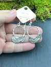 Turkey tail Earrings in Silver