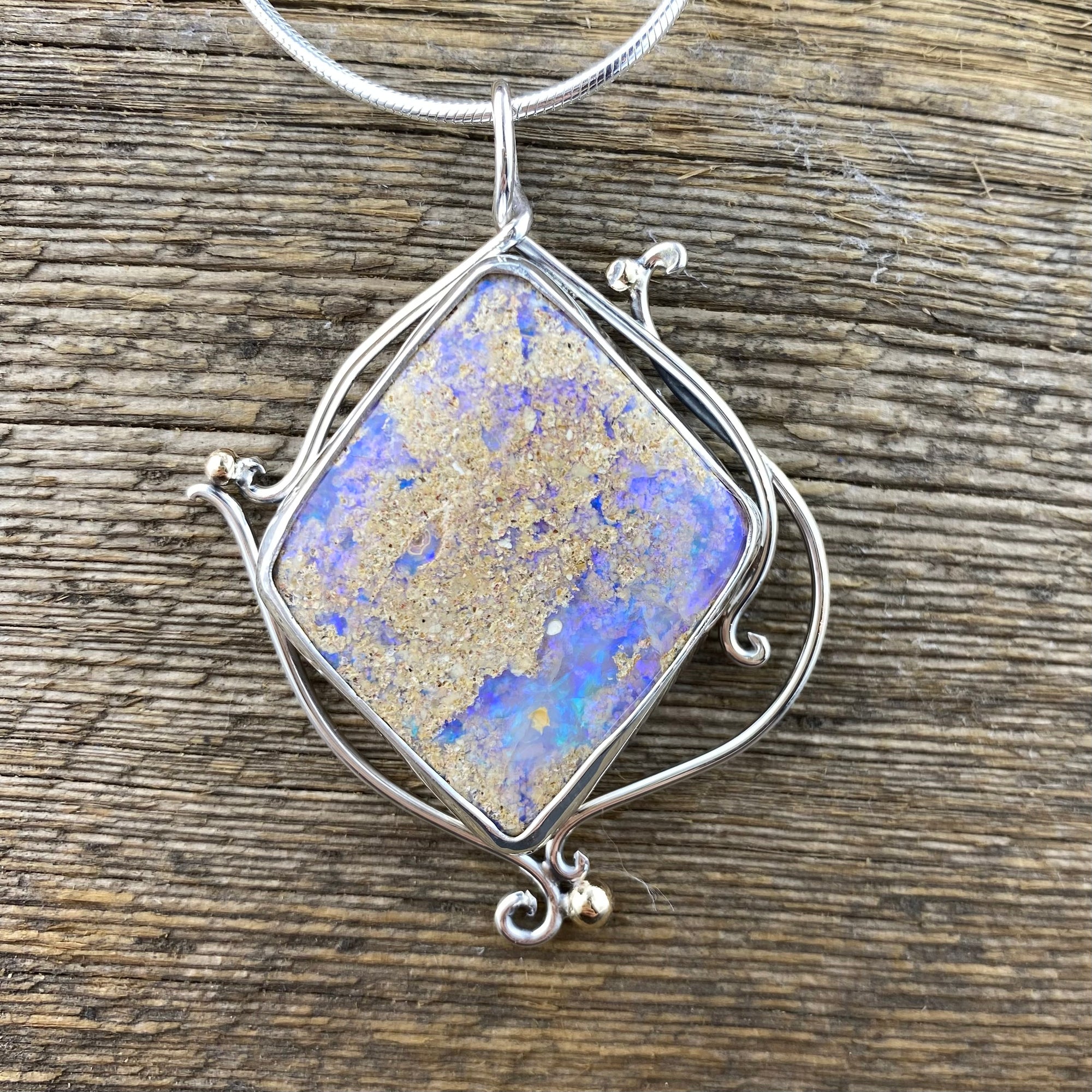 Purple Pipe Opal Flow Pendant