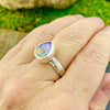 Sparkly Pipe crystal Boulder Ring