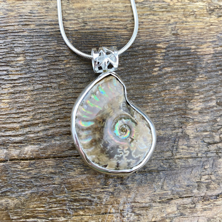 Reserved for Alexa: Sacred Spiral Ammonite Pendant