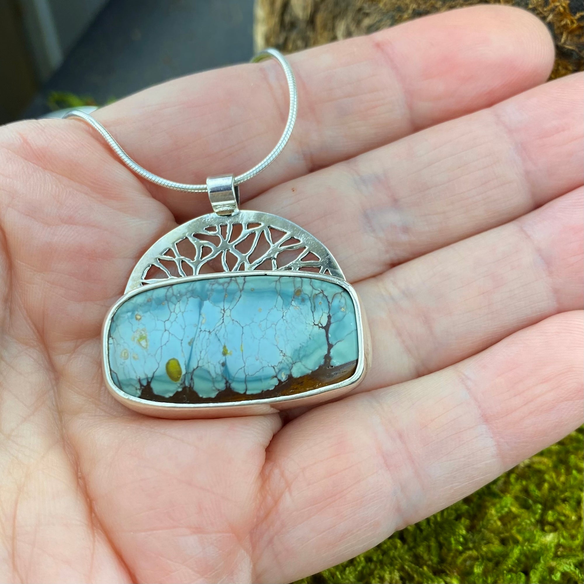 Expansion with Natural Gobi Turquoise Pendant