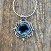 Blue Indicolite Tourmaline Cedar Pendant on