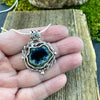 Blue Indicolite Tourmaline Cedar Pendant on