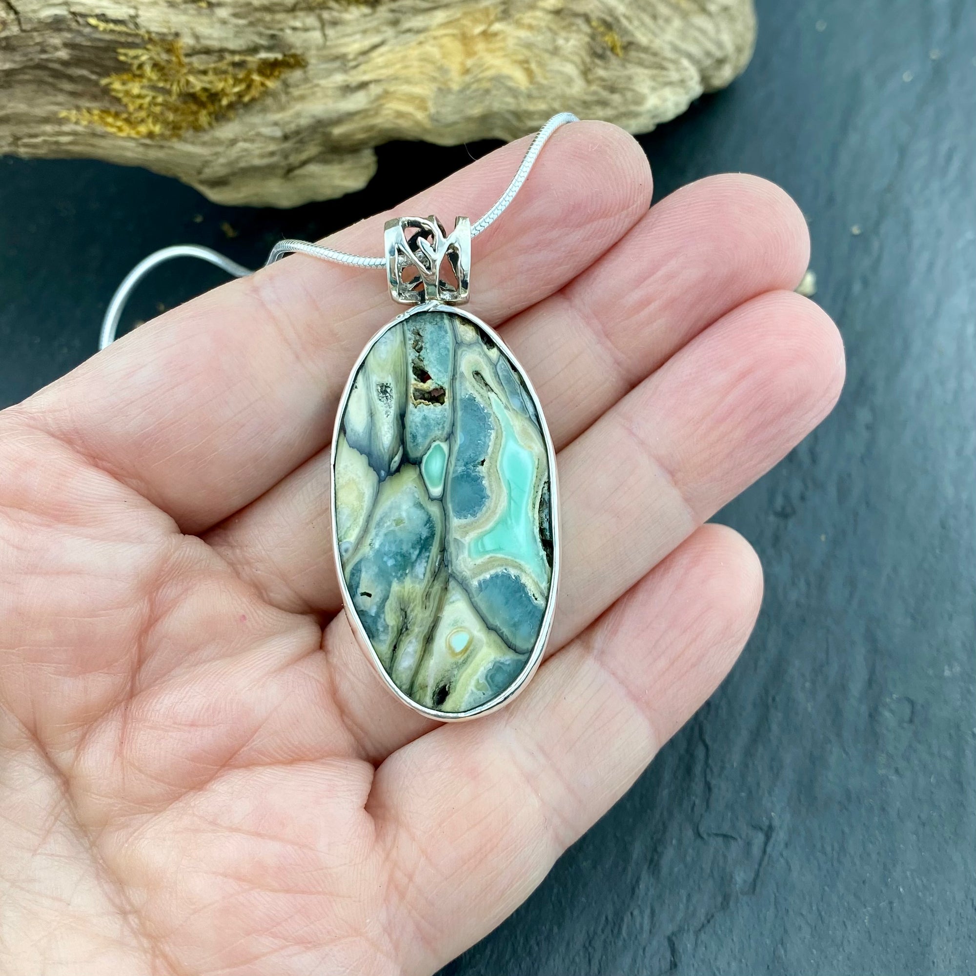 Gorgeous and Rare Clay Canyon Variscite Pendant