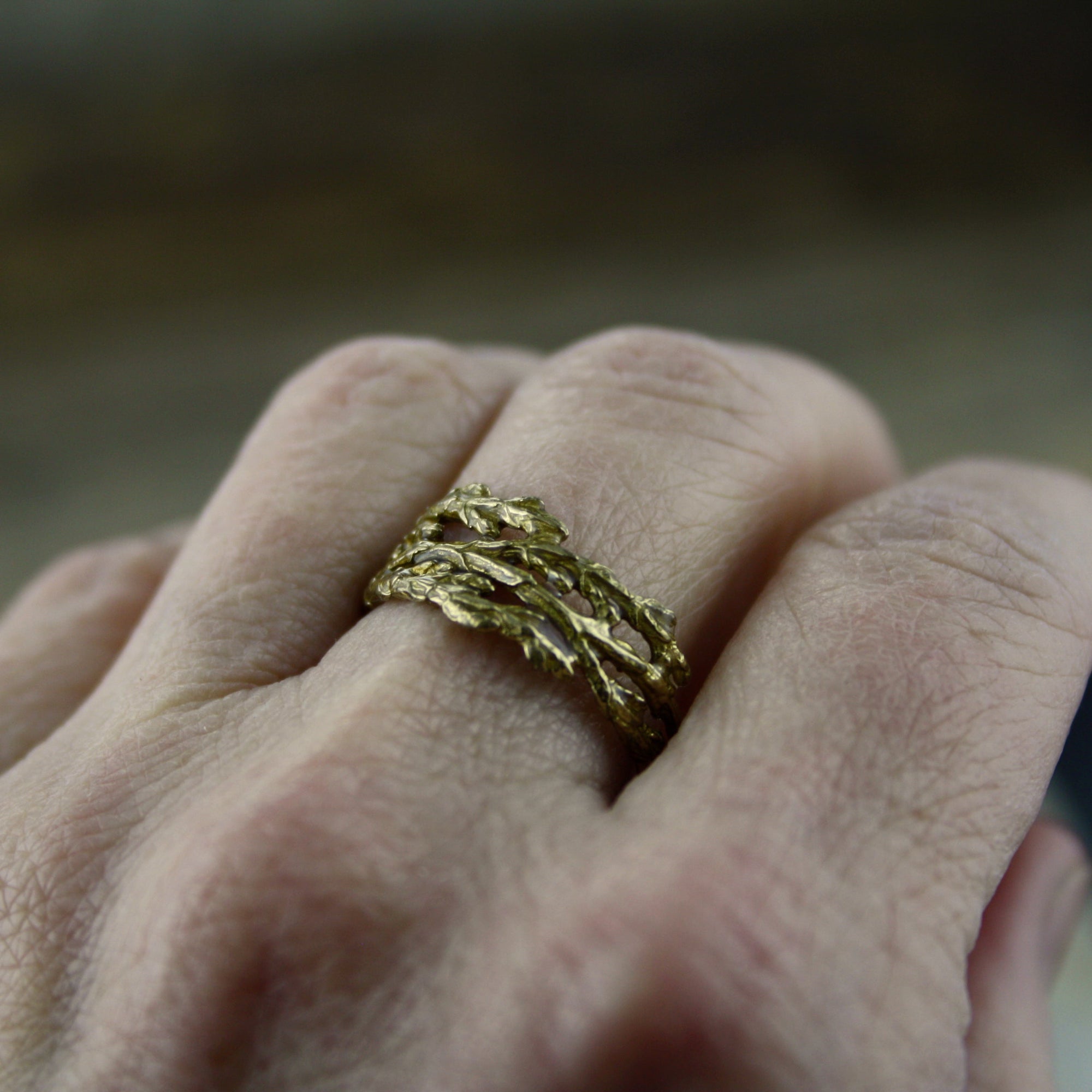 Cedar Ring in Bronze