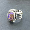 Beautiful Large Purple Pipe Boulder Opal Ring