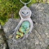 Forest Guardian Barn Owl Goddess with Turquoise