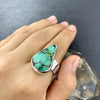 Beautiful Hubei Green Fern Turquoise ring