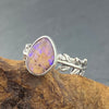 Beautiful iridescent Purple Pipe Opal Ring