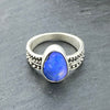 Deep indigo Opal Medicine Ring