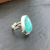 Bright Pilot Mountain Turquoise Willow Ring