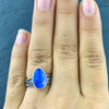 Deep indigo Opal Medicine Ring