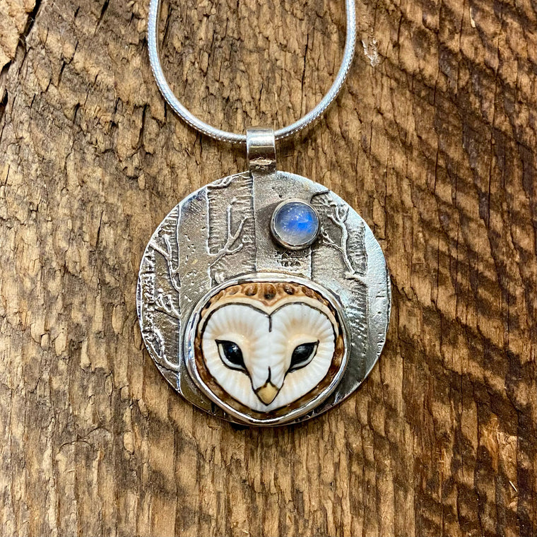 Woodland Moon Barn Owl Goddess