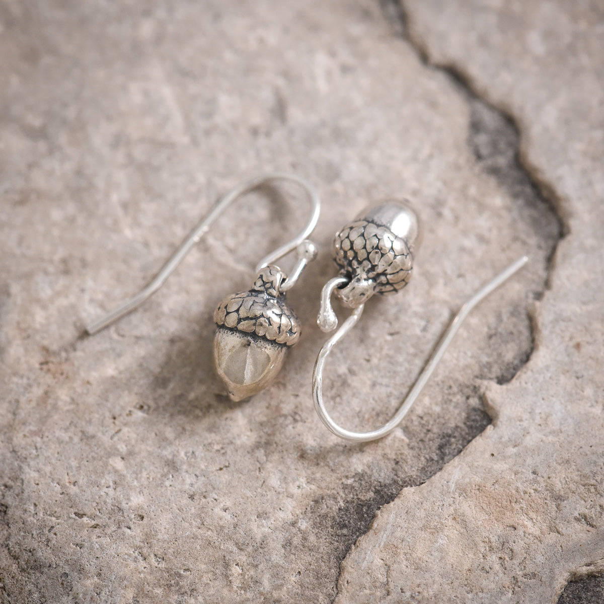 Acorn on sale earrings silver