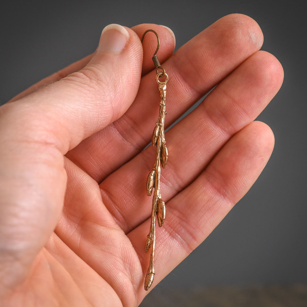 Beech Earrings in Bronze