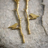 Sweet Song Bird Earrings In Yellow Bronze