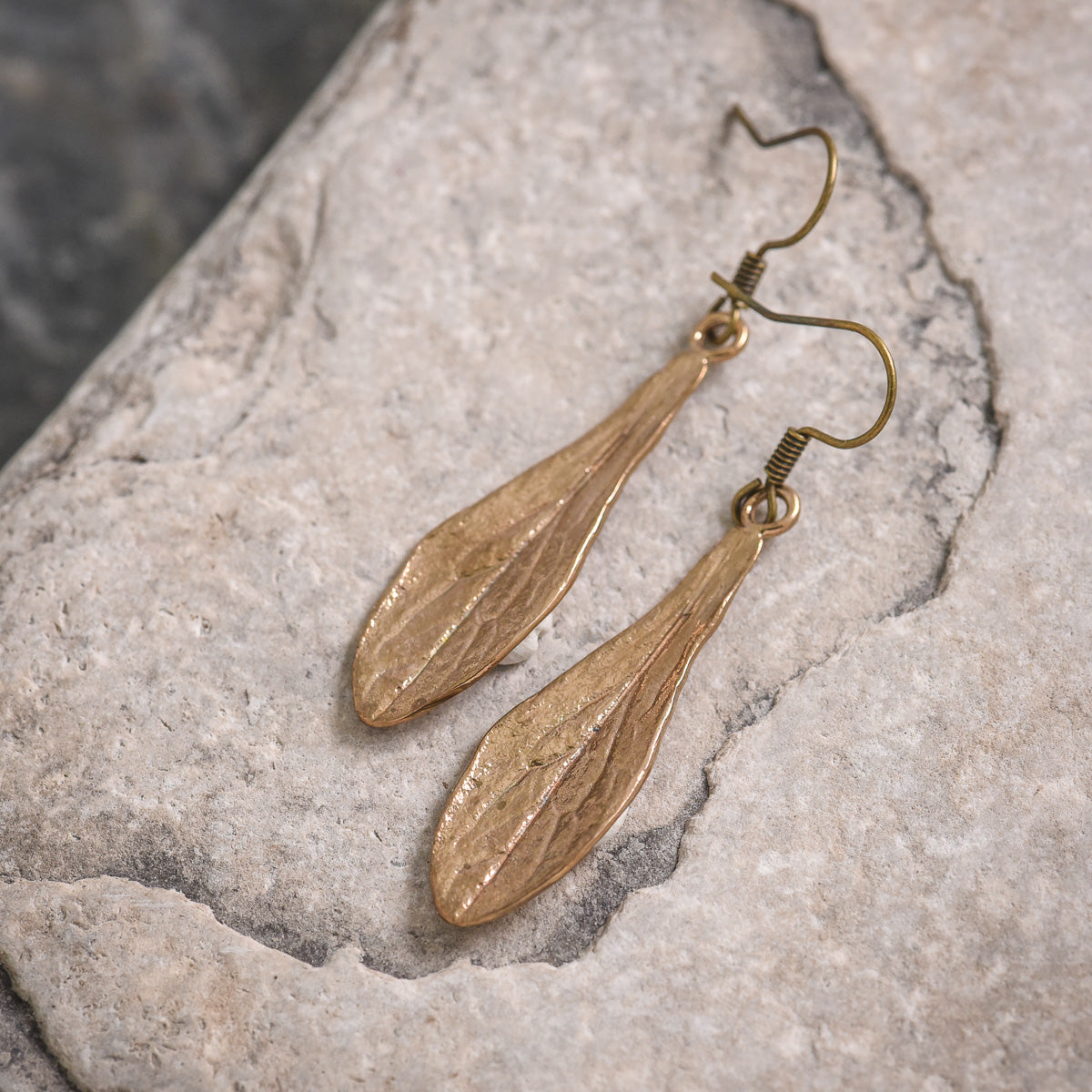 Maple Key Earrings in Bronze