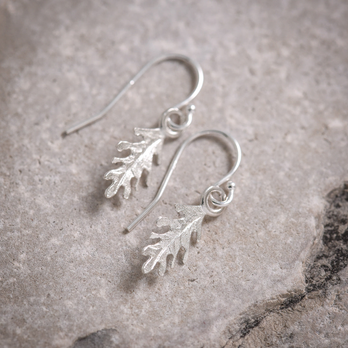 Mini Oak Leaf Earrings