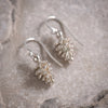 Pine Cone Earrings in Silver