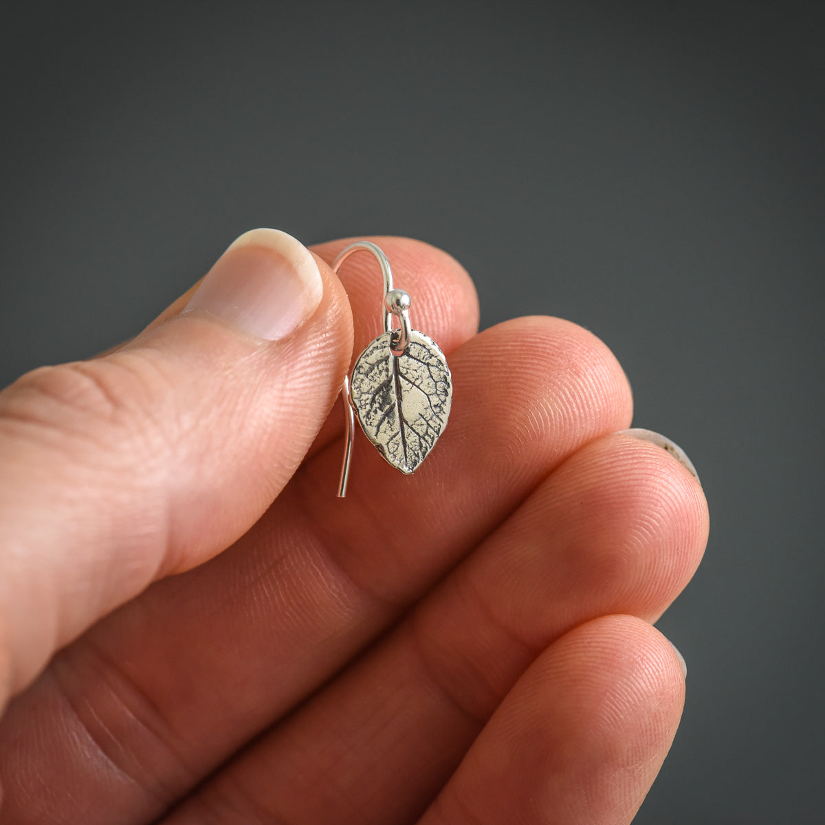 Mini Rose Leaf Earrings